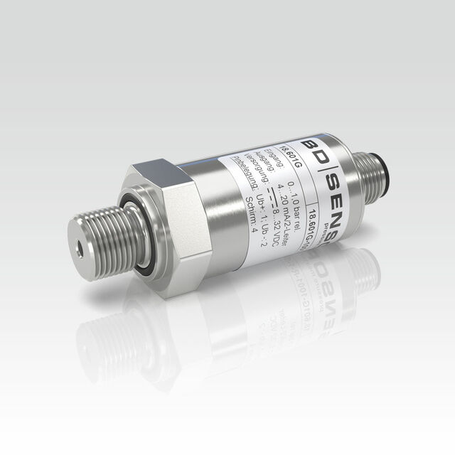 OEM pressure sensor 18.601G OEM-Druckmessumformer für Niederdruck; allgemeine Industrieapplikationen; ISO 4400 Stecker; G 1/4"-Anschluss