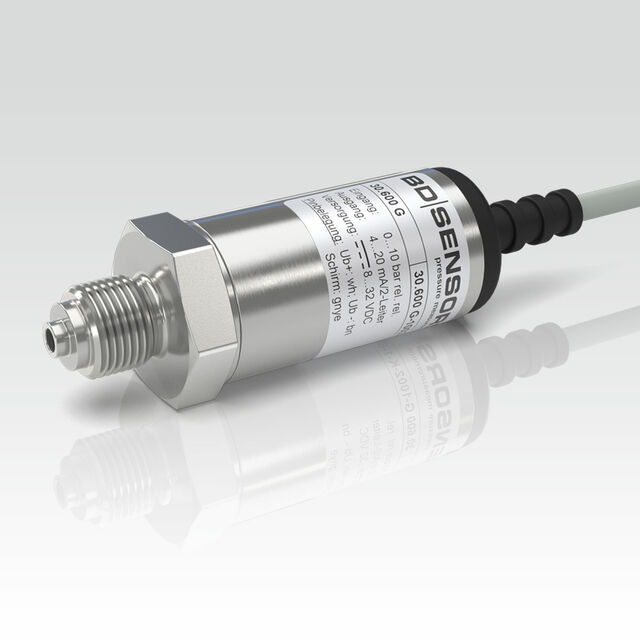 OEM-Druckmessumformer Low Cost mit ISO 4400-Stecker und G 1/4" Anschluss