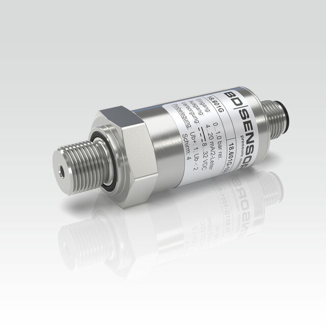 OEM pressure sensor 18.601G OEM-Druckmessumformer für Niederdruck; allgemeine Industrieapplikationen; ISO 4400 Stecker; G 1/4"-Anschluss